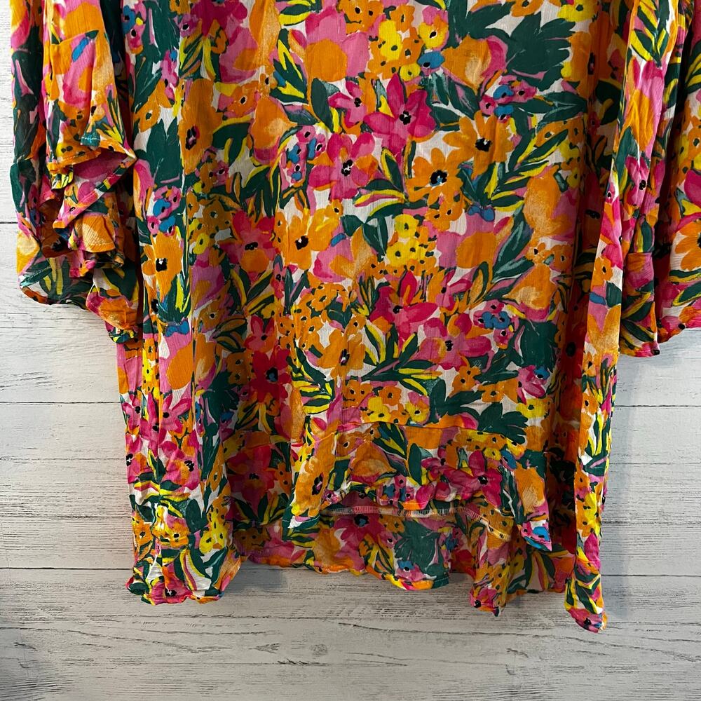 Anne Cole Vibrant Floral Sheer Swim Suit Coverup Size XL/XXL - Picture 4 of 6